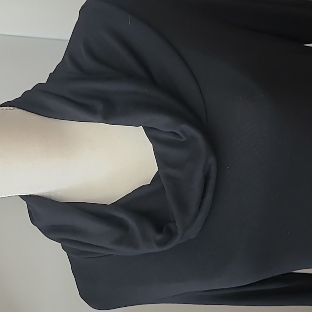 Maternity -  Black Knit Cowl Neck Long Sleeve Dress - Size Large - Picture 4 of 8